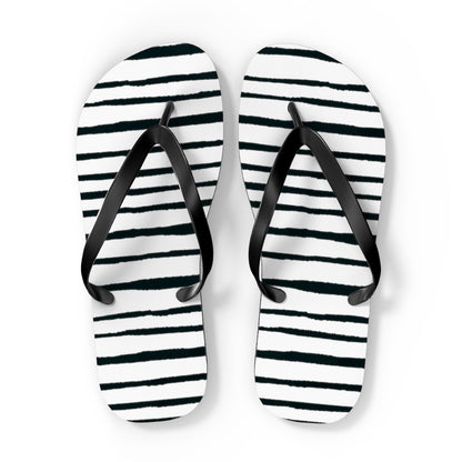Striped Flip Flops