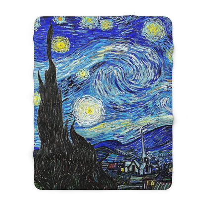 Vincent Van Gogh Starry Night Sherpa Fleece Blanket