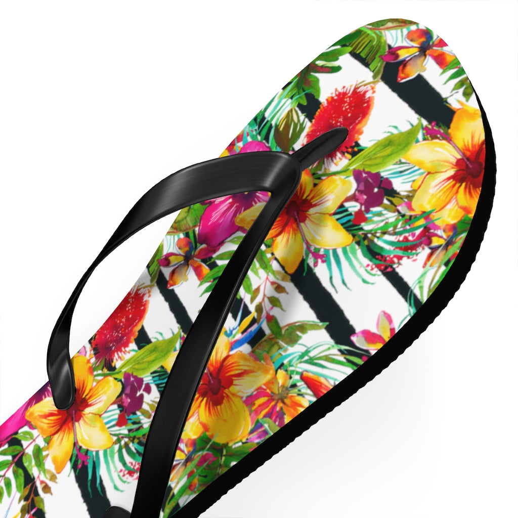 Tropical Flowers Flip Flops
