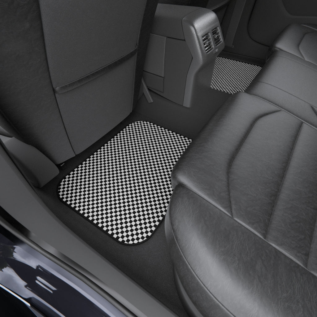 Checkered Car Mats (Set of 4)