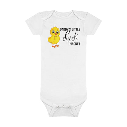 Daddy's Little Chick Magnet // Organic Baby Bodysuit