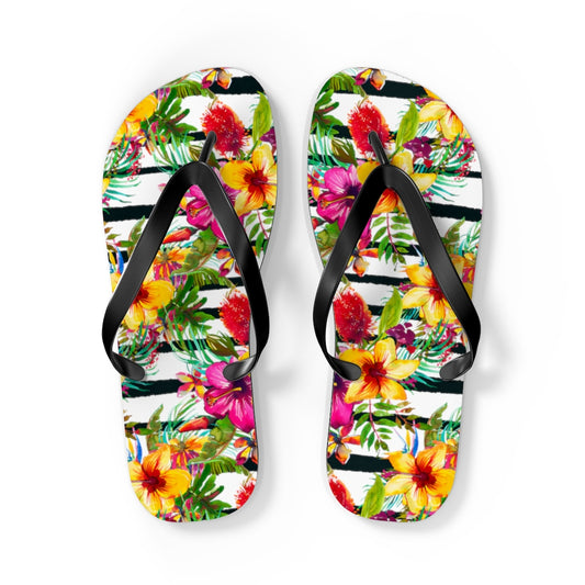 Tropical Flowers Flip Flops