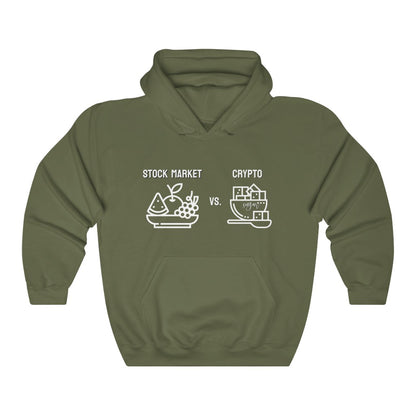 Stock Market vs. Crypto Hoodie