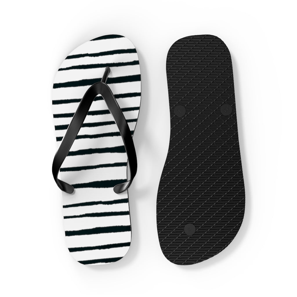 Striped Flip Flops