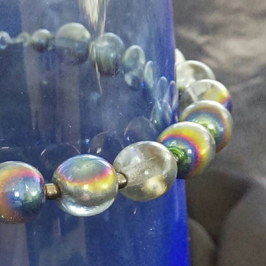 Clear Vitrail Bracelet // Glass Beaded Bracelet