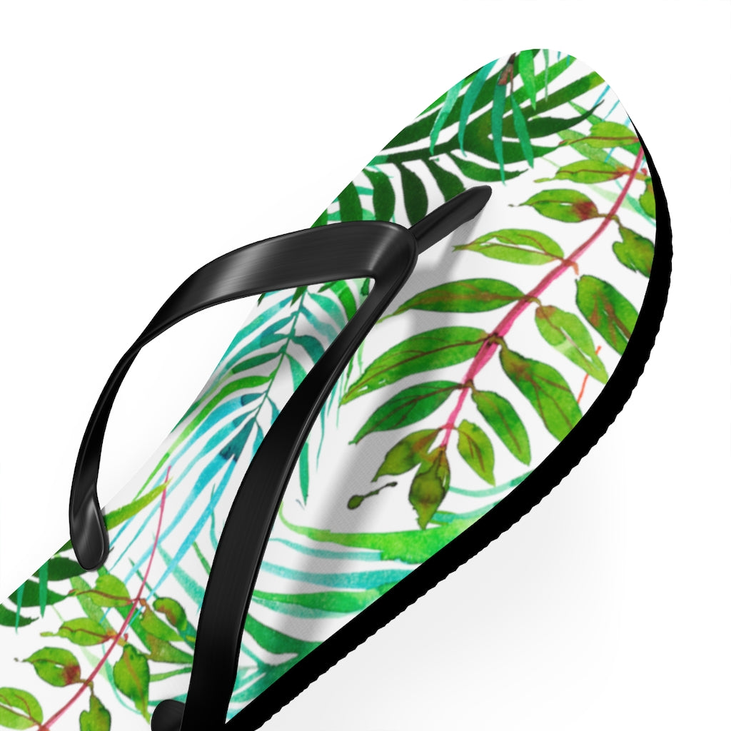 Tropical Leaves Flip Flops