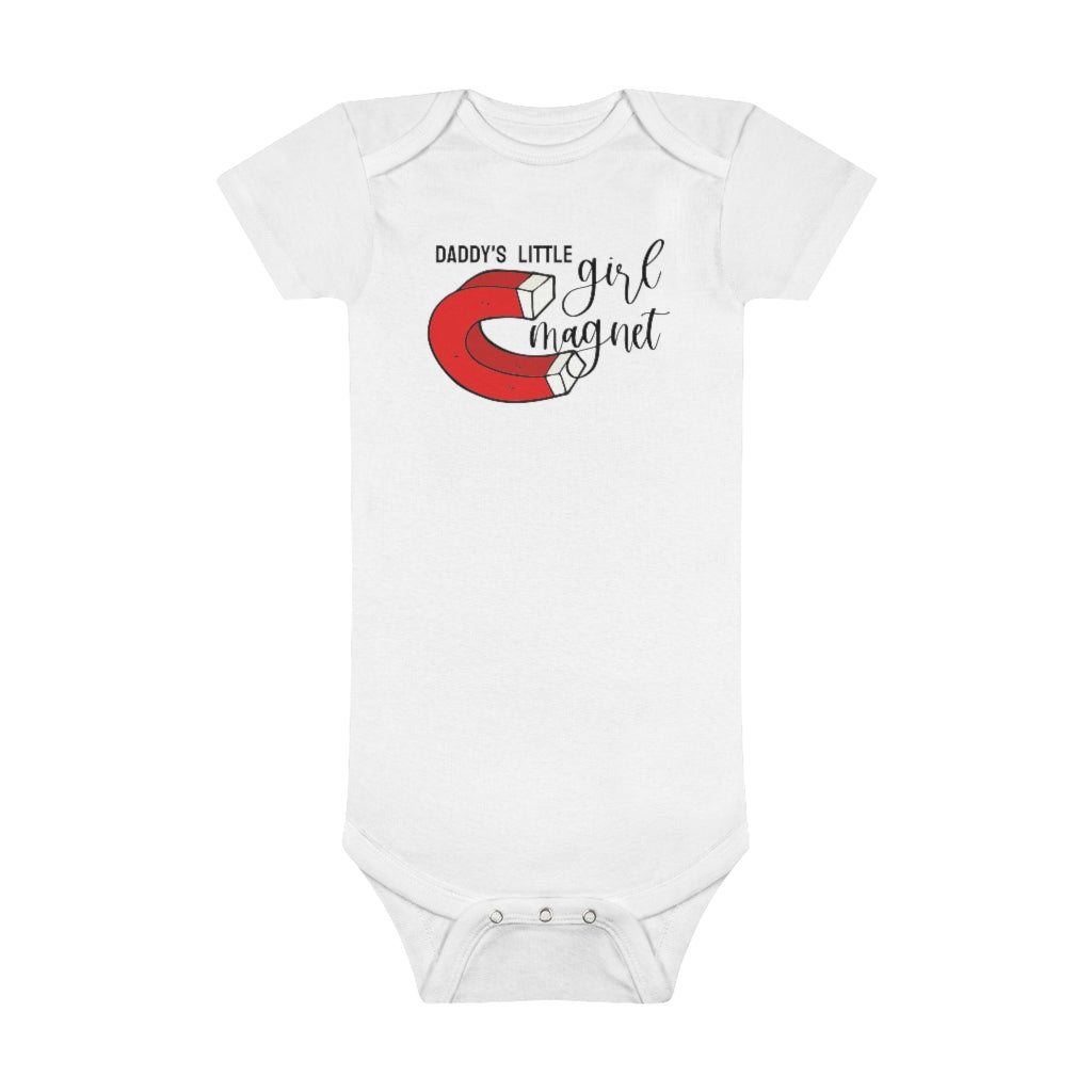 Daddy's Little Girl Magnet // Organic Baby Bodysuit