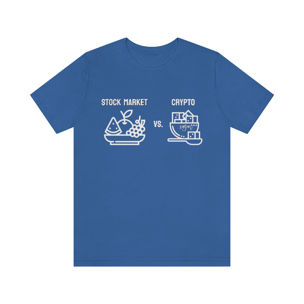Stock Market vs. Crypto Tee