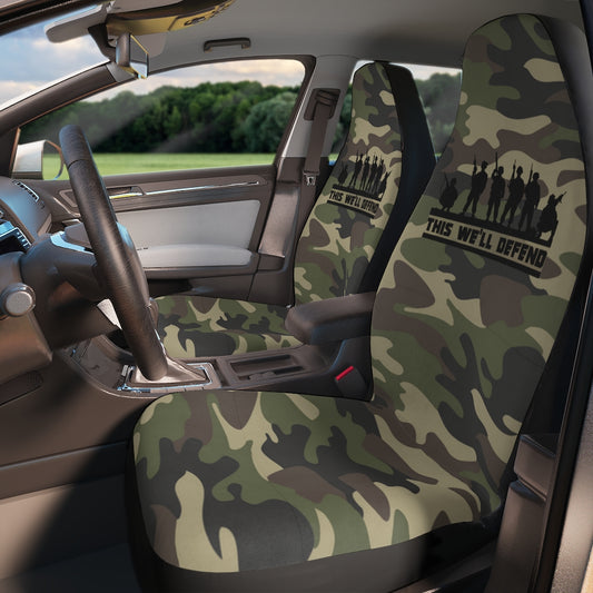 This We'll Defend Camouflage Car Seat Covers