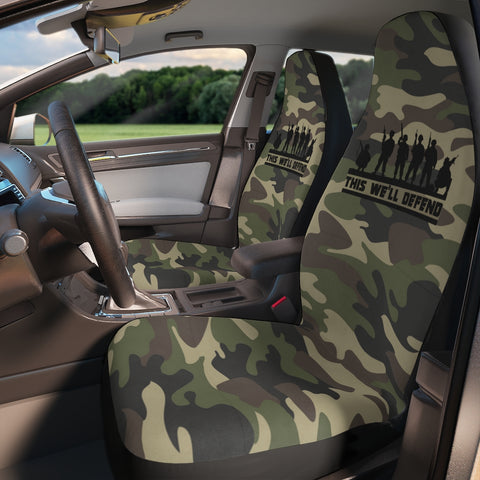 This We'll Defend Camouflage Car Seat Covers