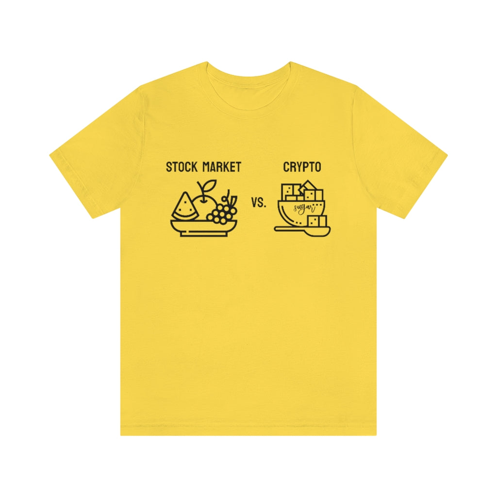 Stock Market vs. Crypto Tee