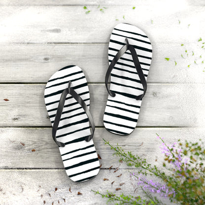 Striped Flip Flops