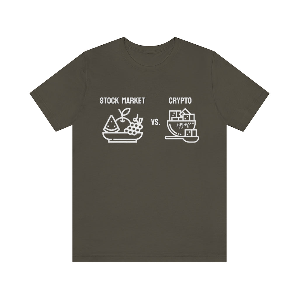 Stock Market vs. Crypto Tee