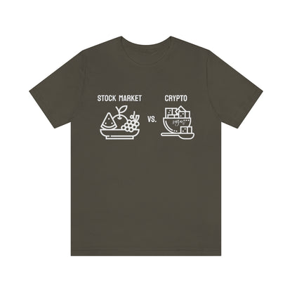Stock Market vs. Crypto Tee