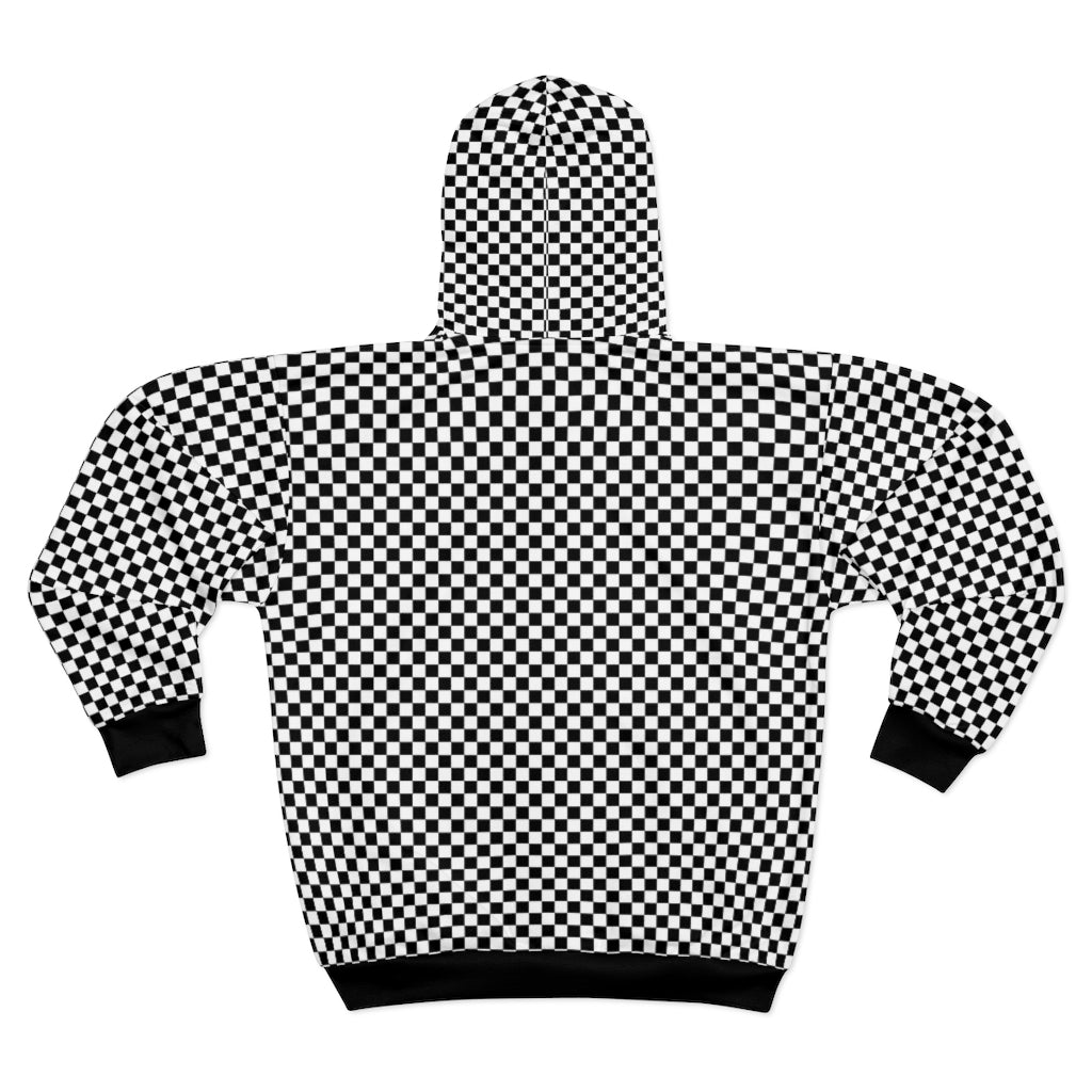 Checkered Zip AOP Hoodie