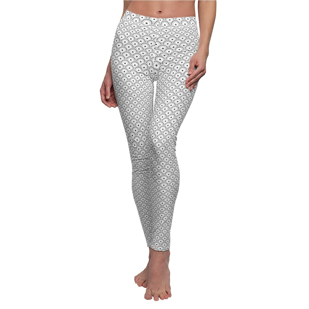 Semi-Circles White Leggings