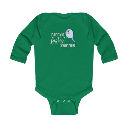 Daddy's Fastest Swimmer // Long Sleeve Bodysuit