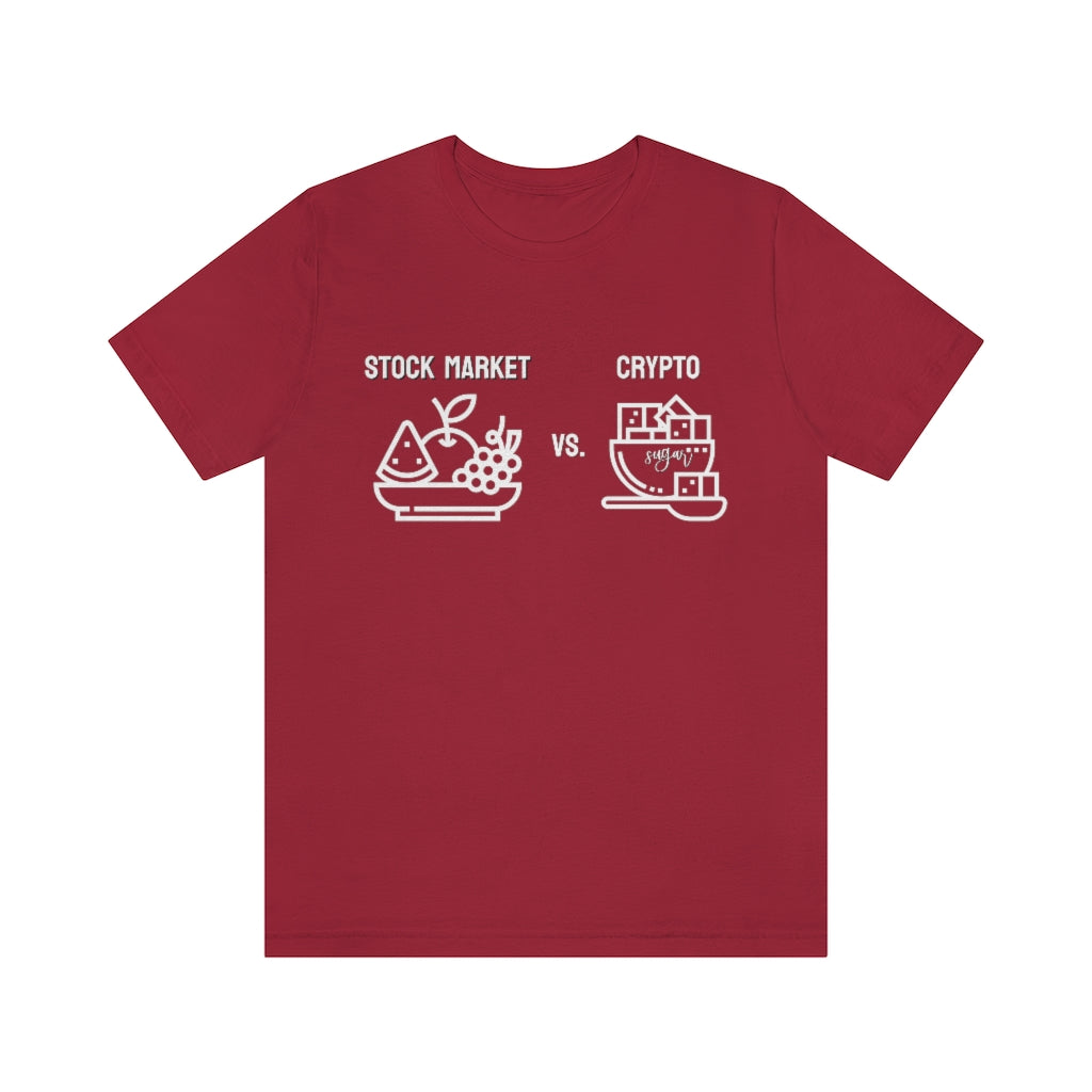 Stock Market vs. Crypto Tee