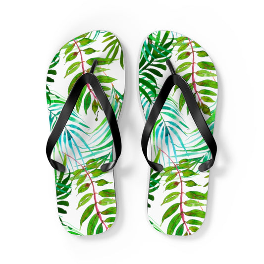 Tropical Leaves Flip Flops