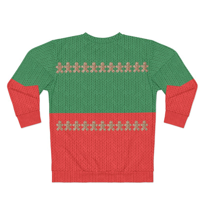 Gingerbread Man Faux Knit Sweater // Merry Christmas Ya Filthy Animal