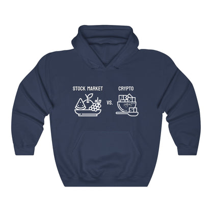 Stock Market vs. Crypto Hoodie
