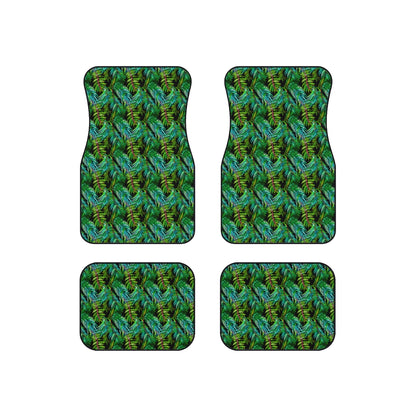 Tropical Leaves Car Mats (Set of 4)
