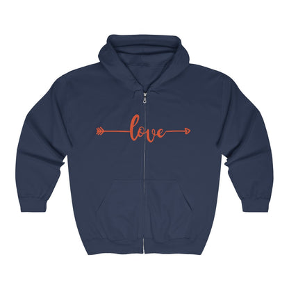 Love (with Arrow) Zip Hoodie