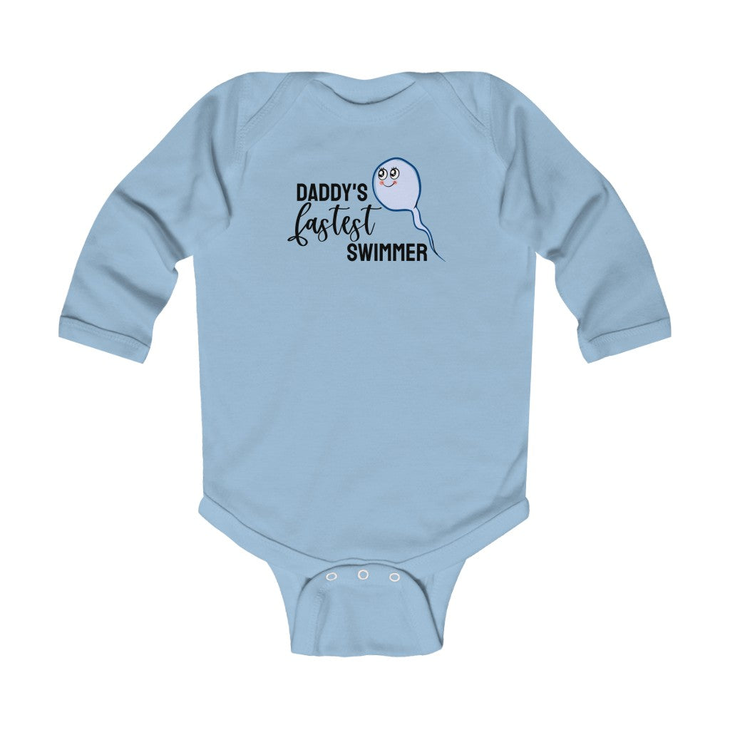 Daddy's Fastest Swimmer // Long Sleeve Bodysuit