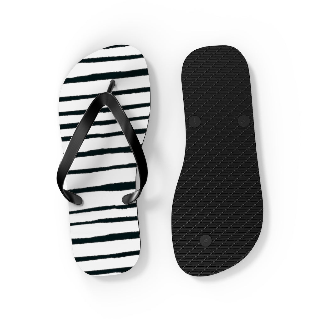 Striped Flip Flops