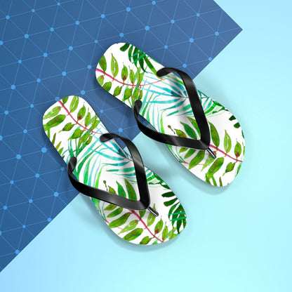 Tropical Leaves Flip Flops