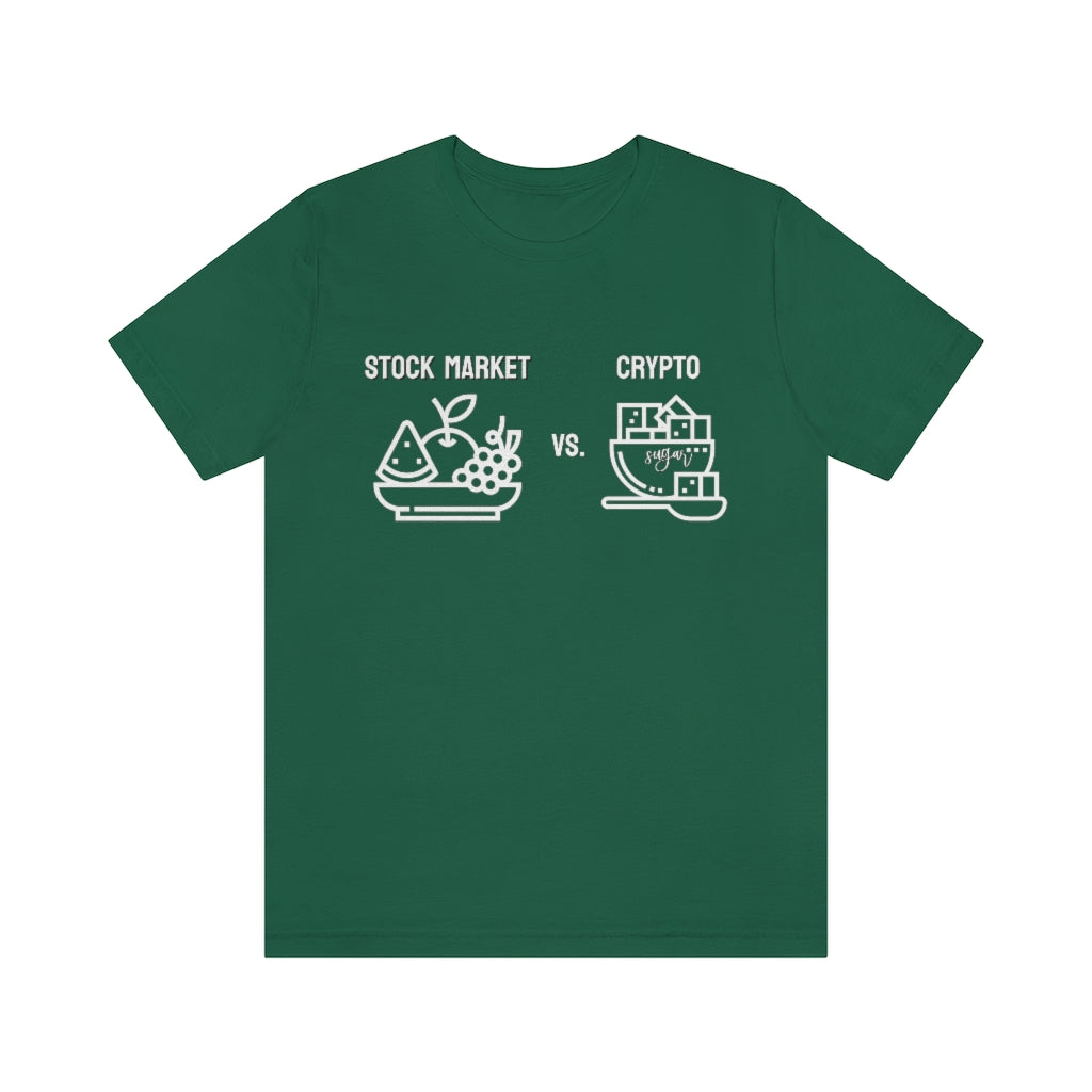 Stock Market vs. Crypto Tee