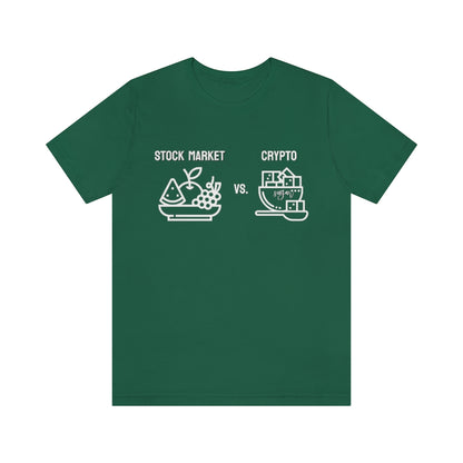 Stock Market vs. Crypto Tee