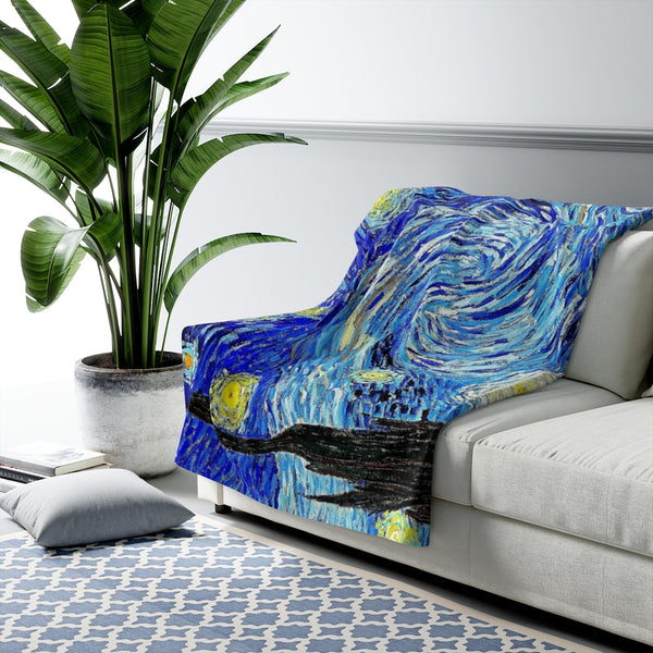 Vincent Van Gogh Starry Night Sherpa Fleece Blanket