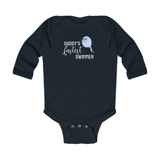 Daddy's Fastest Swimmer // Long Sleeve Bodysuit