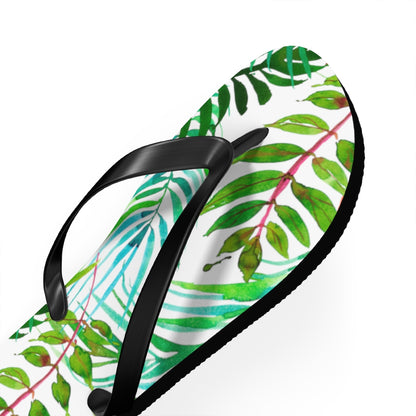 Tropical Leaves Flip Flops