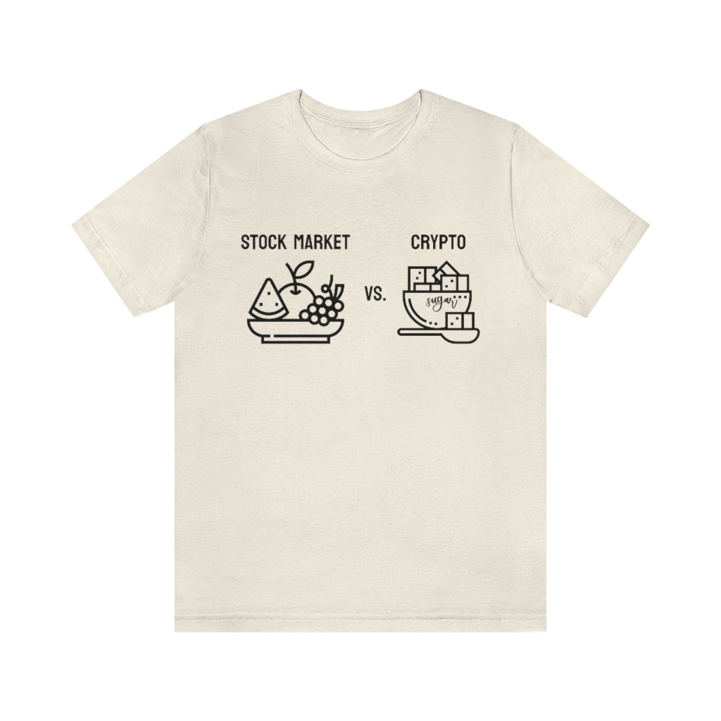 Stock Market vs. Crypto Tee