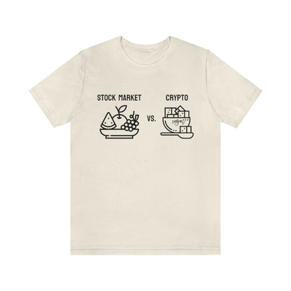 Stock Market vs. Crypto Tee