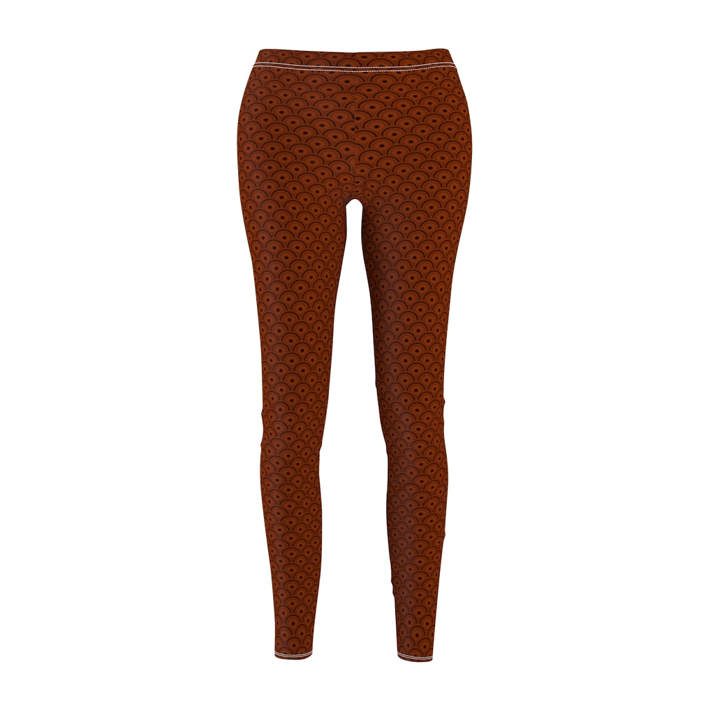 Semi-Circles Copperfield (Red/Brown) Leggings