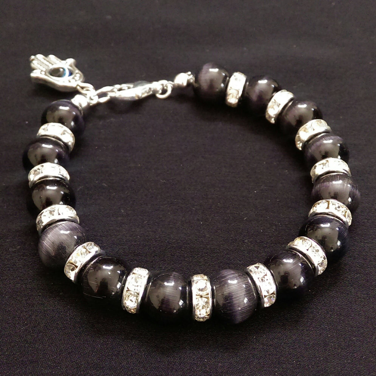 Cat's Eye Bracelet // Glass Beaded Bracelet