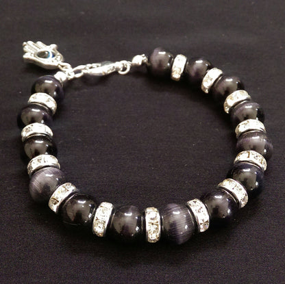Cat's Eye Bracelet // Glass Beaded Bracelet