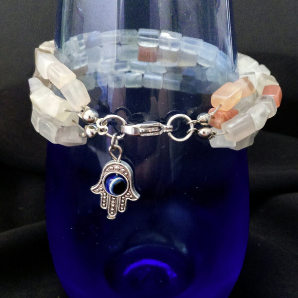 Multi-Moonstone Bracelet // Gemstone Bracelet
