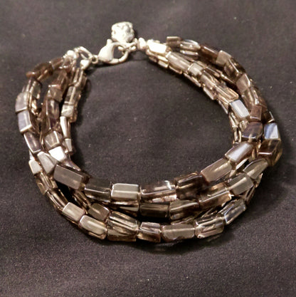Smoky Quartz Multi-Strand Bracelet // Gemstone Bracelet