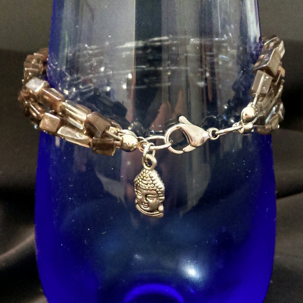 Smoky Quartz Multi-Strand Bracelet // Gemstone Bracelet