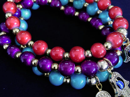 Wonder Bracelet // Stackable Bracelets // Acrylic Beaded Bracelet