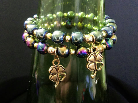 Lucky Charm Bracelet // Glass Beaded Bracelet