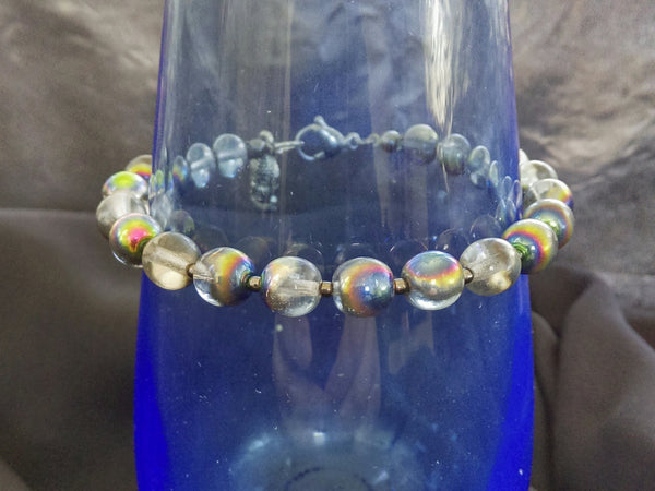 Clear Vitrail Bracelet // Glass Beaded Bracelet