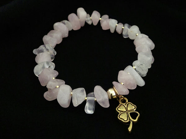 Rose Quartz Stretch Bracelet // Stackable Bracelets // Gemstone Bracelet