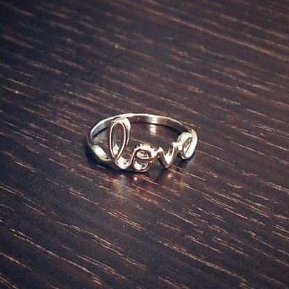 Love Ring // Stainless Steel Ring // Stackable Ring