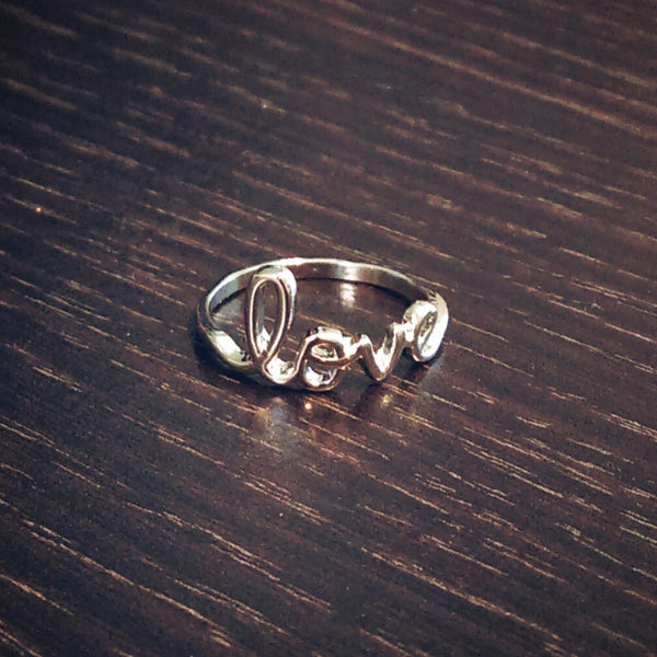 Love Ring // Stainless Steel Ring // Stackable Ring