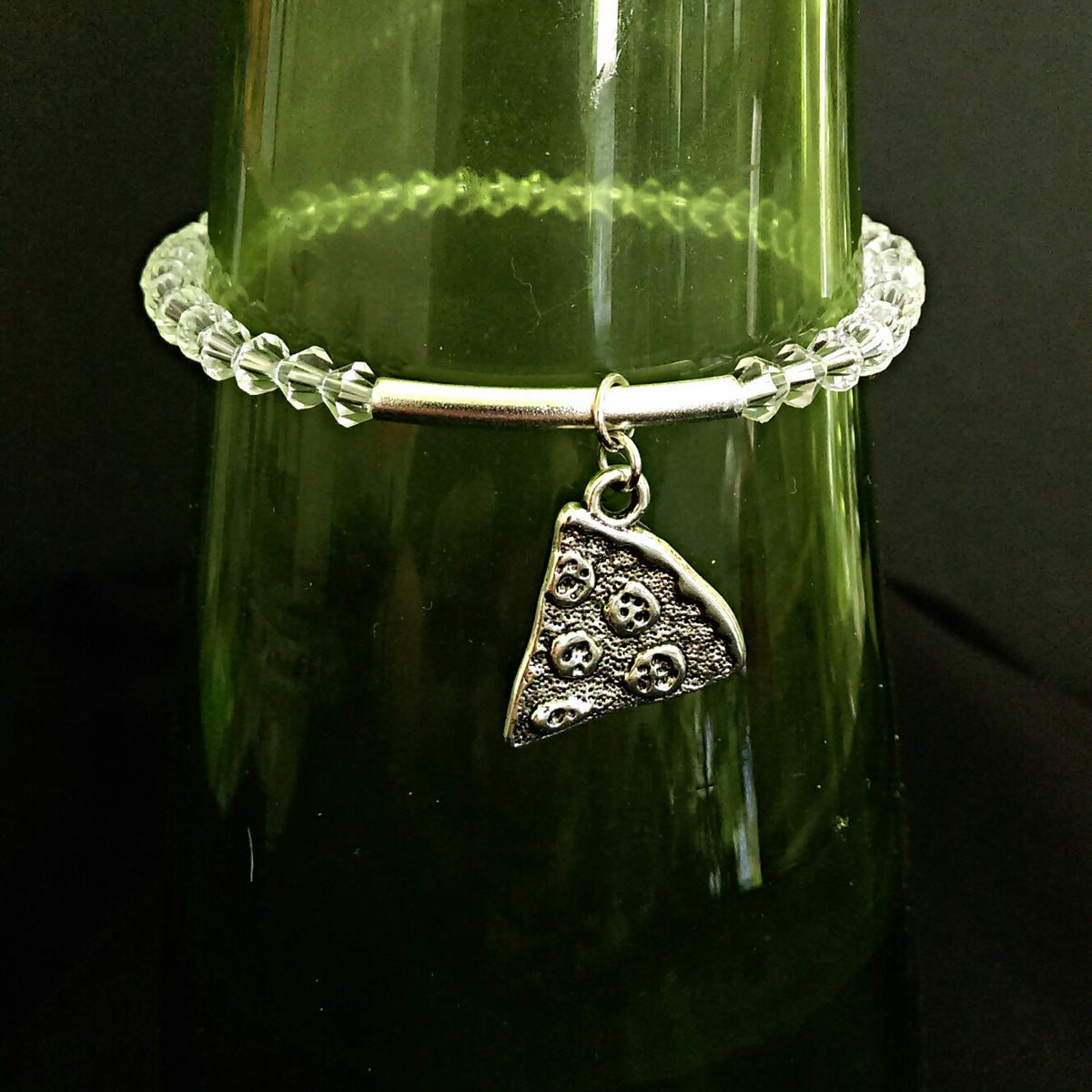 Pizza Slice Bracelet // Glass Beads Bracelet